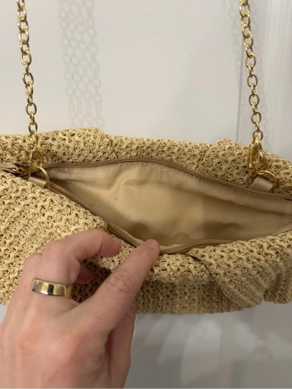 Capittana Oversized Raffia Clutch - NWOT